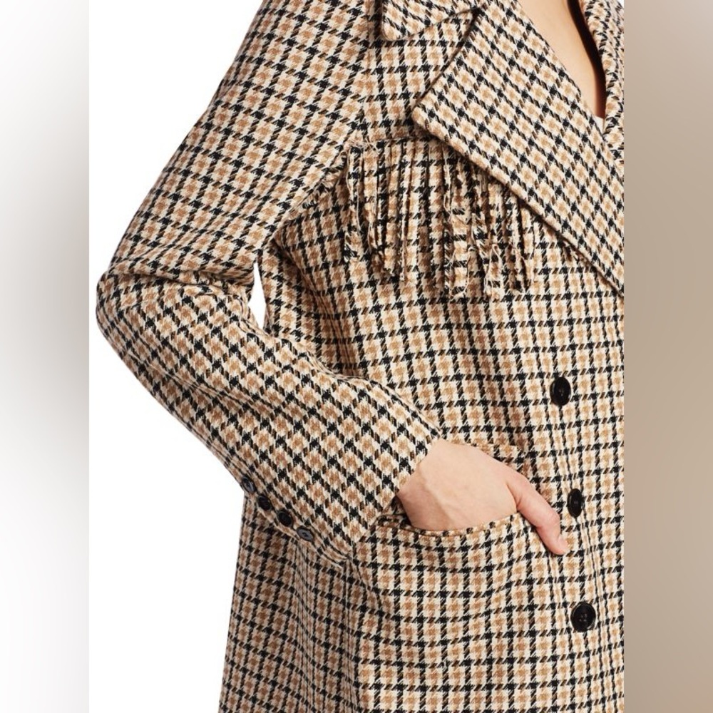 The Kooples Patterned Formal Wool Jacket With Fringing - Picture 7 of 14